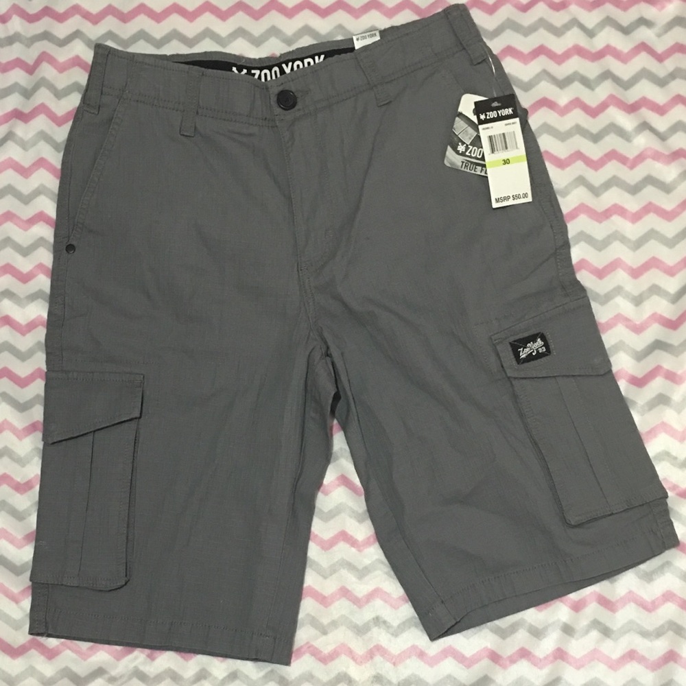 NWT ZooYork grey cargo shorts
